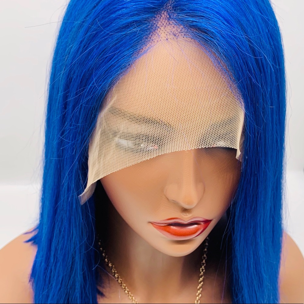 Sapphire Blue Human Hair Coif - Picture 2 of 4